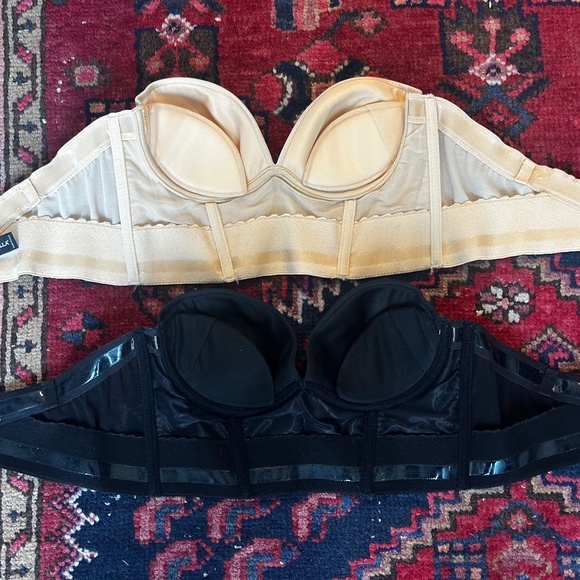 2 Cosabella Bustier Bra Bundle: :) 34B in Beige and Black - Picture 2 of 9